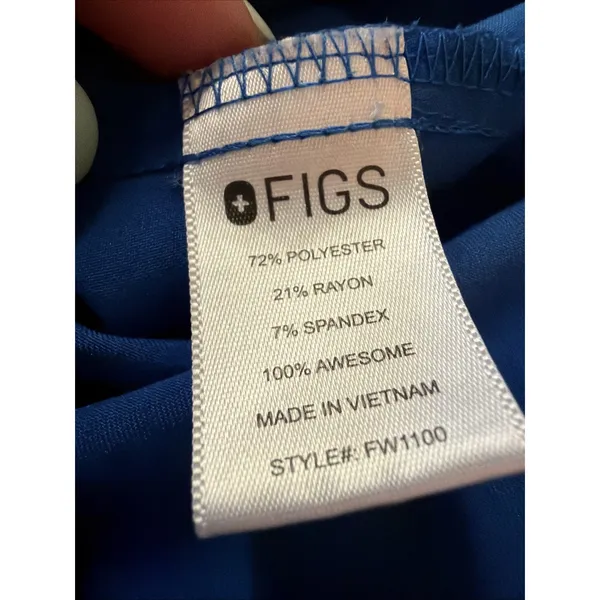 Figs Casma Women's Scrub Top PO 1809 Royal Blue Pockets L Shirt‎ Nurse Doctor - Image 5
