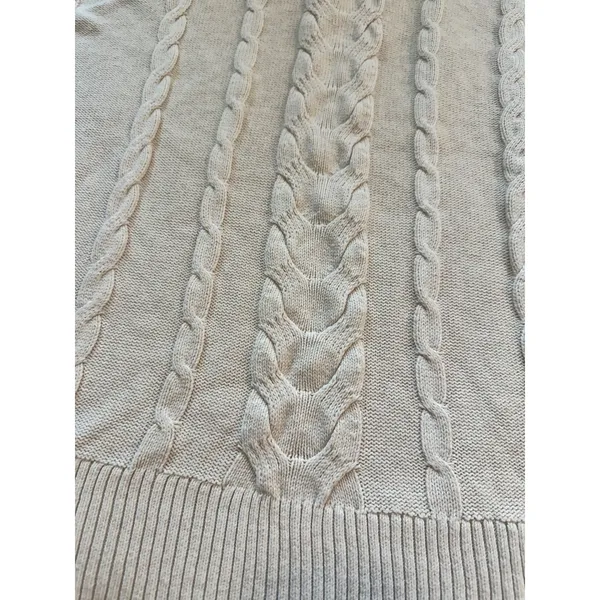 Banana Republic Womens Cable Knit Turtleneck Sweater Vest Cream Ivory XS/S - Image 4