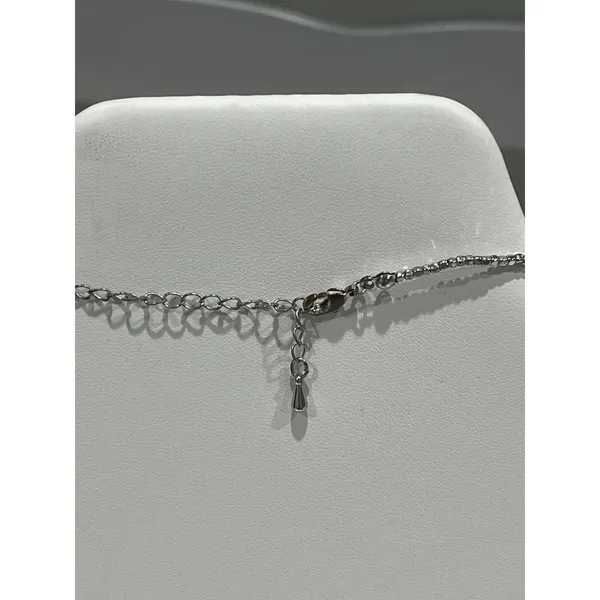 choker‎ silver tone beaded chain with star charm - Image 3