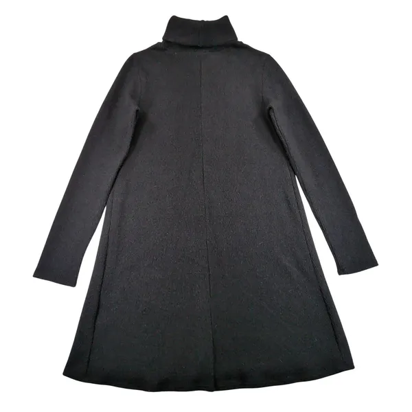 Lulus Black Turtleneck Long Sleeve Ribbed Knit A-Line Mini Dress DD3196 Small - Image 2