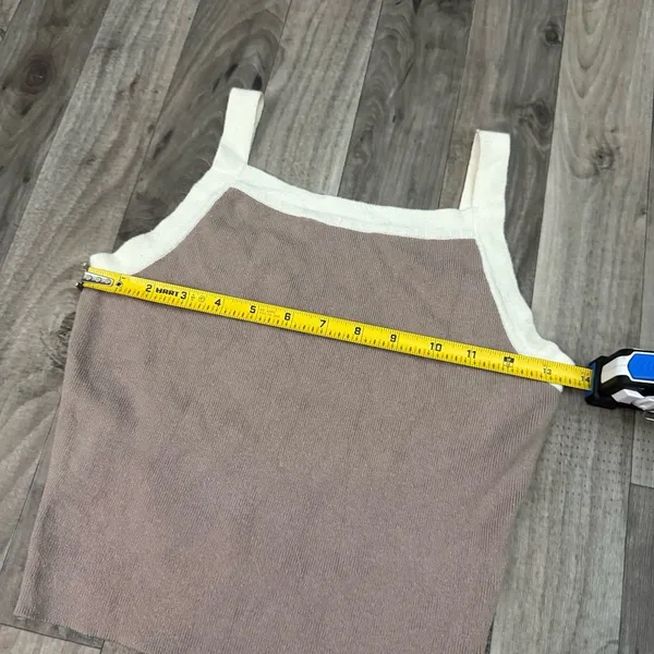 Princess Polly Tan contrast piping knit tank - Image 2