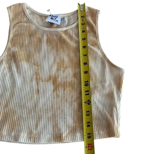 Princess Polly Tank Top Womens 10‎ Orange Tie Dye Ribbed Crop Boho Streetwear - Image 4