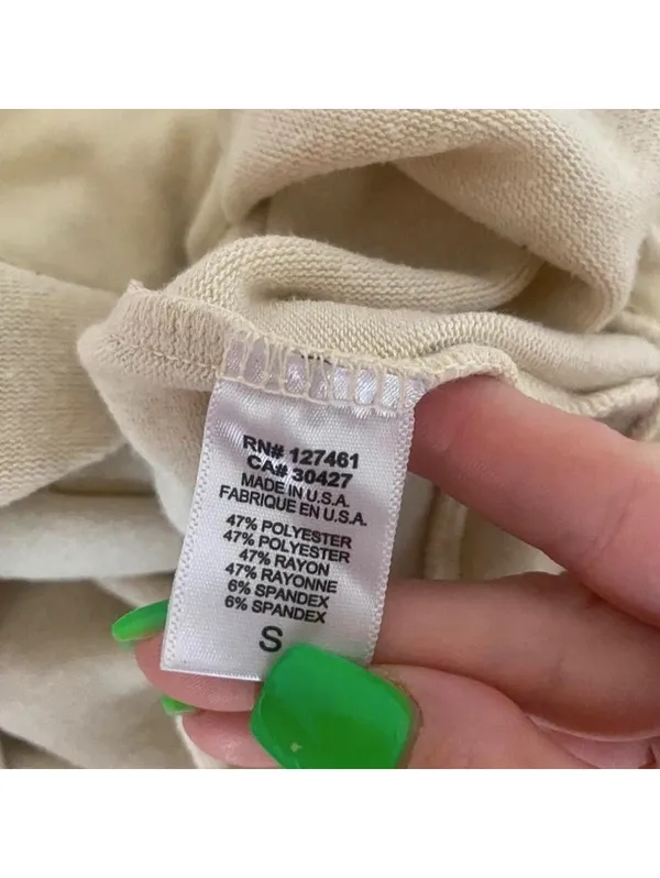 Wildfox More Sun Please Cream Sweatshirt Made in USA Size S - Image 4