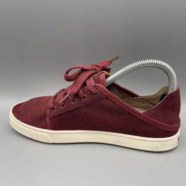 Olukai Shoes Women Size 7.5 Maroon Burgundy Knit Mesh Sneakers Coastal Pehuea Li - Image 7
