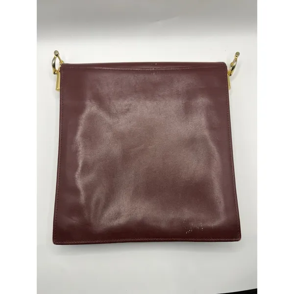 Cartier Vintage Must De Cartier Flap Bag Pouch No Strap Bordeaux - Image 7