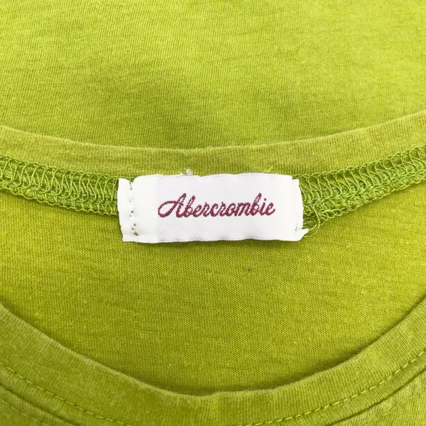 Vintage Abercrombie Baby Tee Women Small Green Stretch Indie 3D Moose Y2K‎ - Image 11