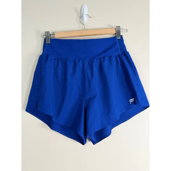 Fabletics Womens Royal Blue High Waisted Running Athletic‎ Shorts with Pockets - Image 2