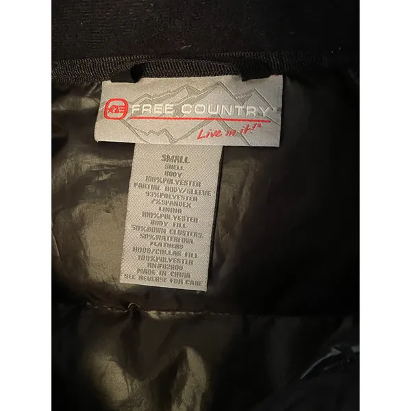 Free Country Black Puffer Hooded Sport Jacket size Small - Image 10