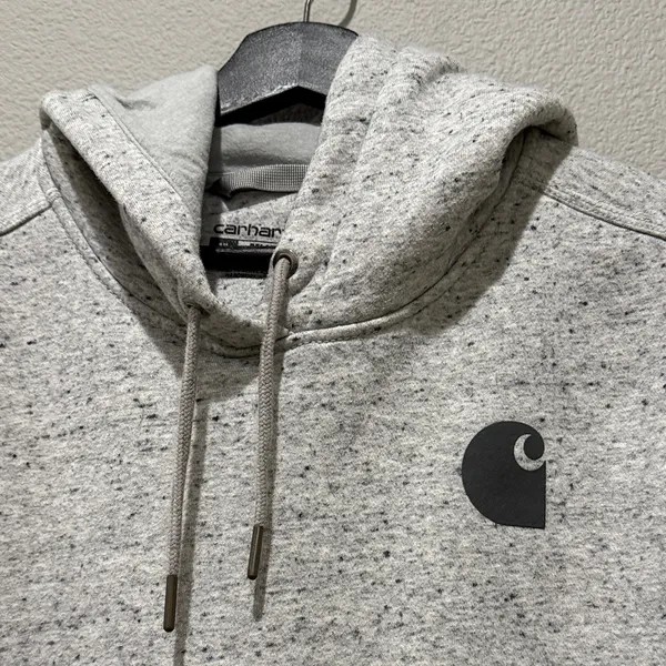 Carhartt Relaxed Fit Mid-Weight Asphalt Heather Gray Woman’s 1X Hoodie Casual - Image 5