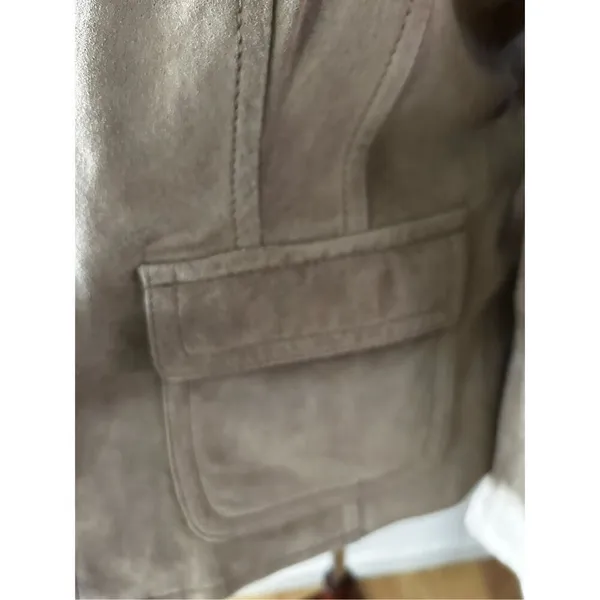 Liz Claiborne brown tan jacket suede size m - Image 4