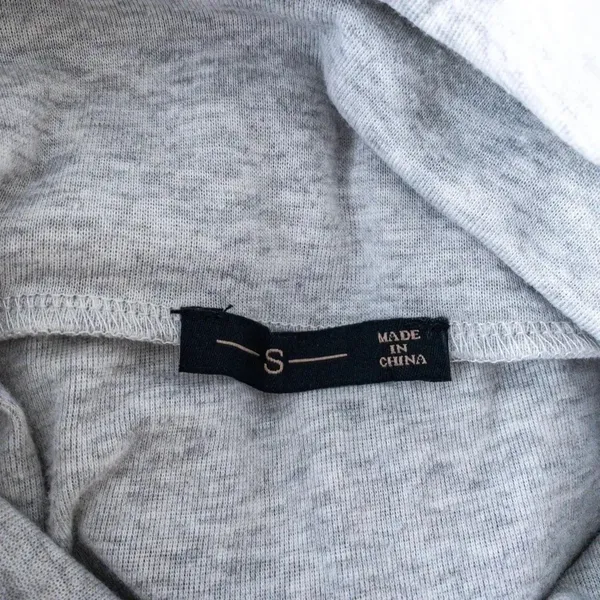 Light Grey Cowl Neck‎ Sweater Sz S Gray - Image 4