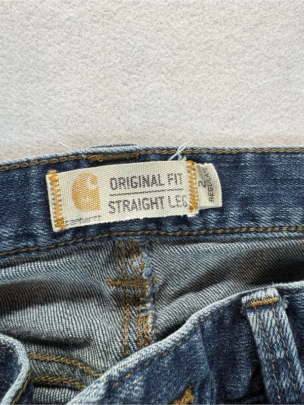 Carhartt Women’s Size 2 Regular Original Fit Straight Leg Jeans Stretch Blue - Image 6