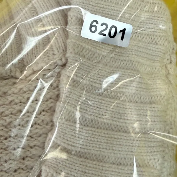 Free People FP Beach‎ Logan Cardigan Cream Cotton Chunky Knit Sweater Large - Image 8