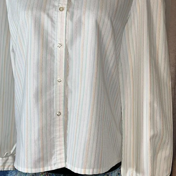 Vintage Present Tense Size M Long Sleeve Button Down Shirt - Image 3
