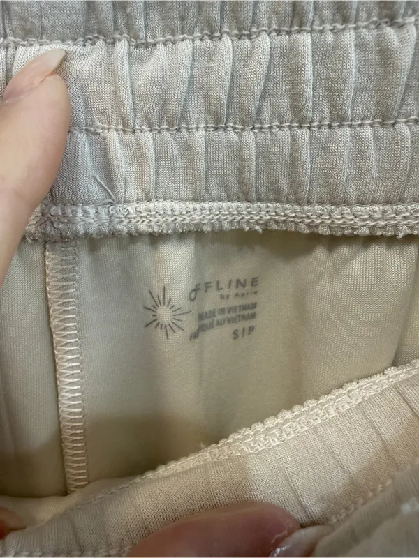 Aerie Wide Leg Cream Women's Pants - Casual Everyday Style - Image 5