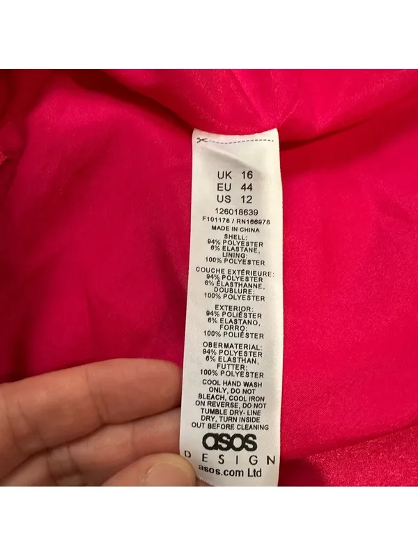 ASOS Sequin Tube Top Dress – Size 12 – Pink Sparkle – Like New - Image 9