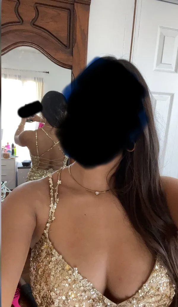 gold homecoming dress - Image 4