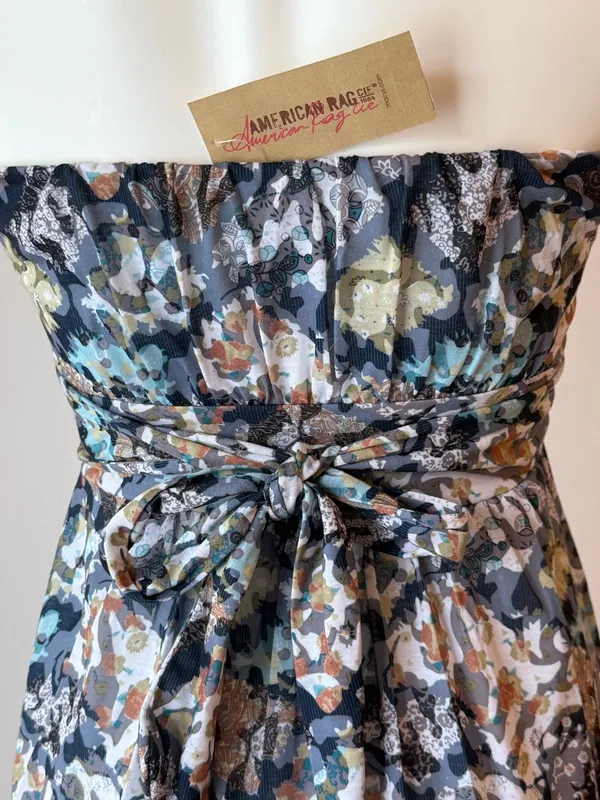 American Rag Camo Floral Abstract Strapless Dress - Image 4