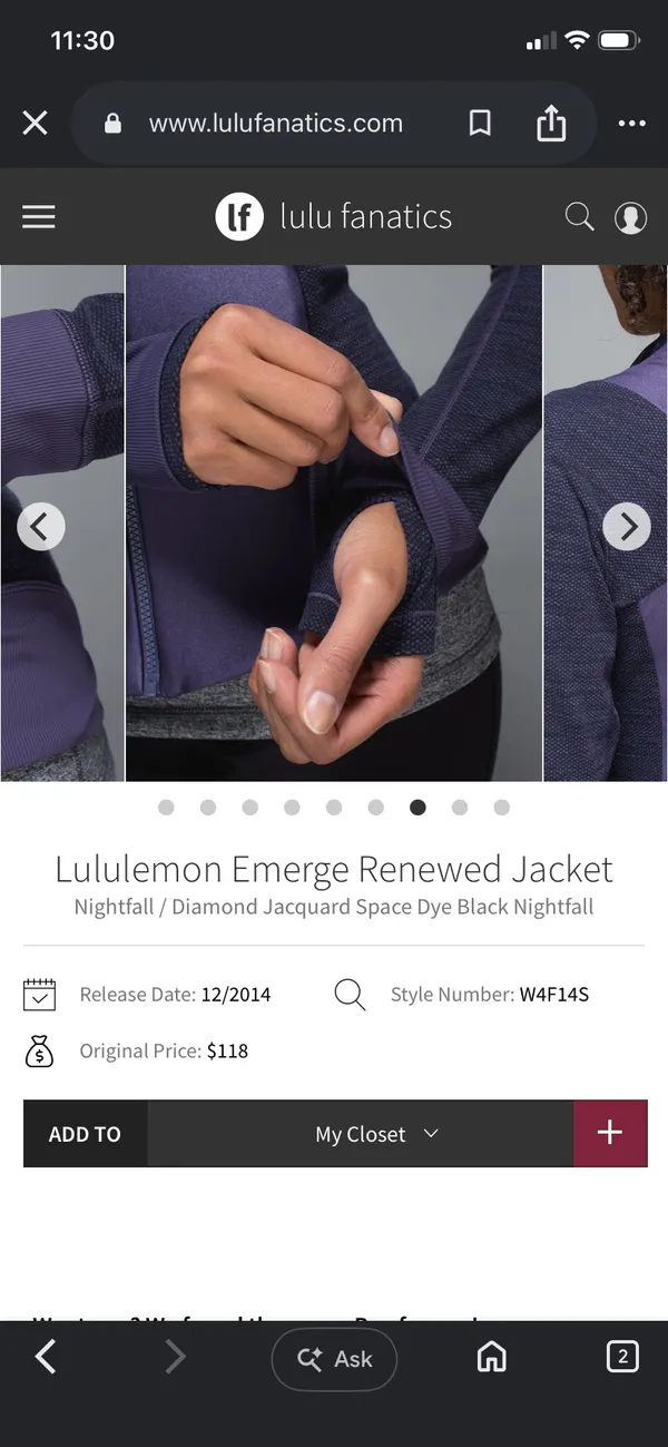 Lululemon Emerge Renewed Jacket - Image 4