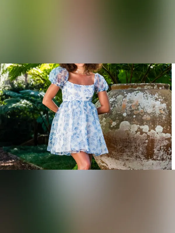 Altar'd State Evette Blue And White Dress - Image 2