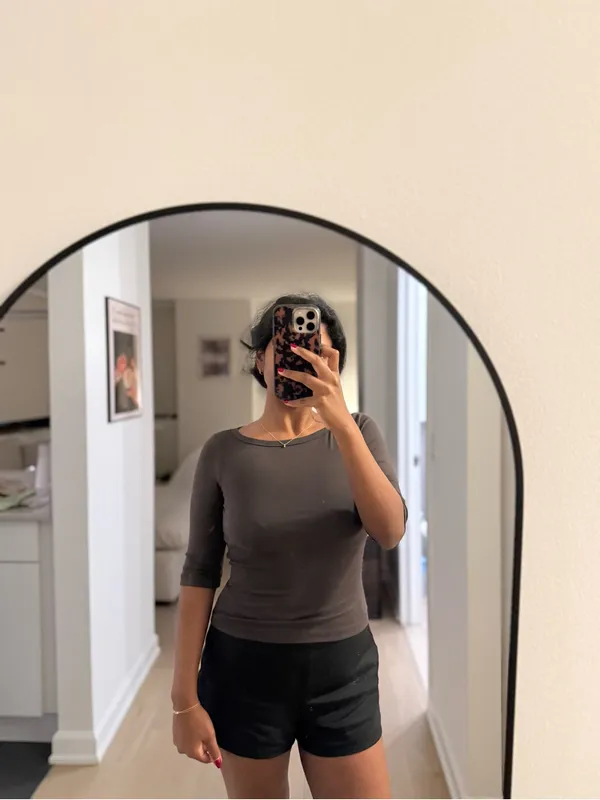 Kookai Black Boatneck Three-Quarter Sleeve Top - Image 4
