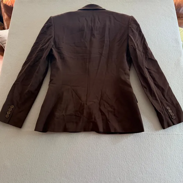 Ralph Lauren Bergdorf Goodman Wool Blend Blazer Brown Vintage Women Size 6 - Image 11