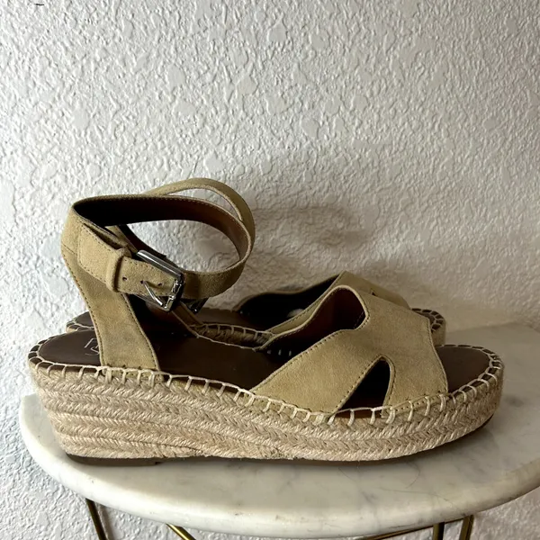 Franco Sarto Pellia Womens Suede Ankle Sandals Womens Size 7.5 Tan Brown - Image 2