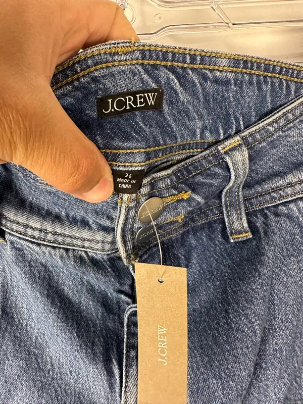 J.‎ Crew Slim Wide Leg Stacked Buttons High Rise Women’s Sz 26 - Image 5