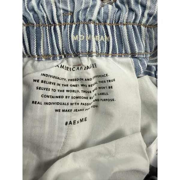 American Eagle Outfitters Women’s Mom Jeans Blue Indigo Stripe Size 10 Long - Image 10