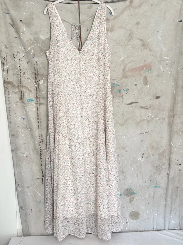 Lulus Your Only Darling Ivory Floral Print Sleeveless Midi Dress - Image 3