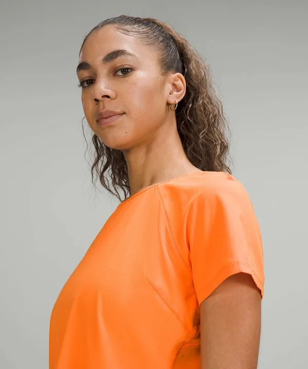 Lululemon Women’s Lightweight Stretch Run Short Sleeve Shirt Orange Soda Size 10 - Image 3