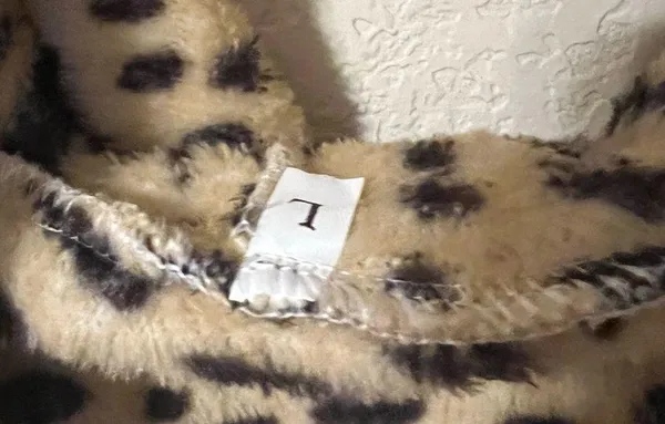 Leopard and White Sherpa Fur Zip Up Hoodie Jacket - Image 4