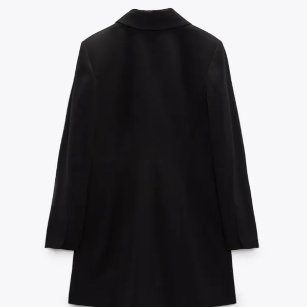 Nwot Zara Jacket Dress With Pearl Buttons Bloggers Fav Black Small - Image 9