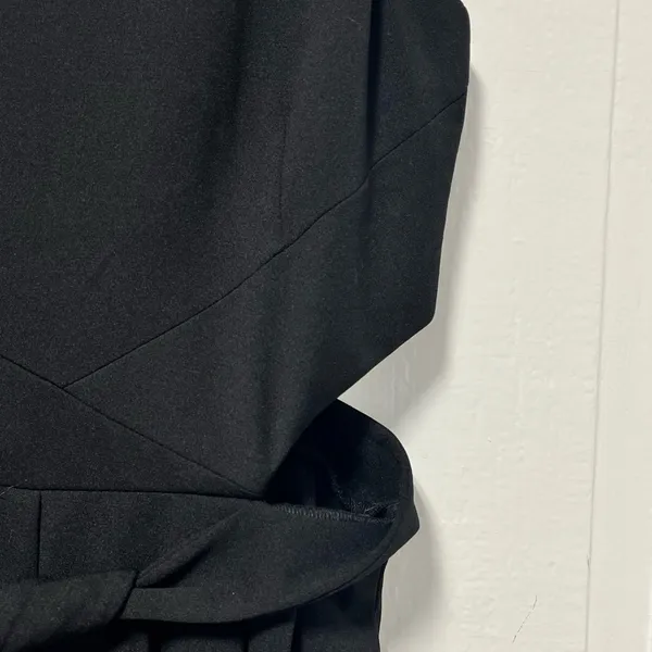 Anthropologie Hutch Cutout Wide Leg Black Jumpsuit with waist tie size medium - Image 6