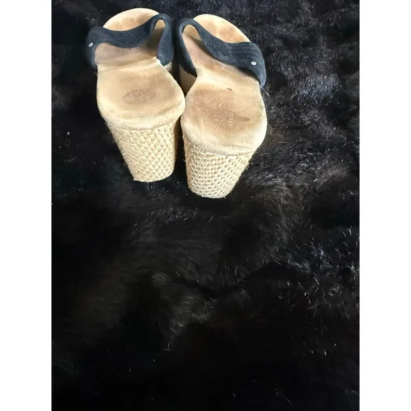 UGG Australia Alvina Wedge Suede Slip On Sandals Women's Size 10 - Image 5