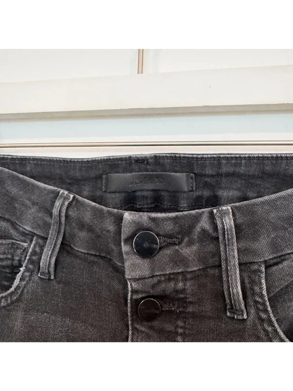 Joes Jeans Hi Honey Jeans Size 31 Black Wyoming Raw Hem Curvy Bootcut‎ Rancher - Image 5