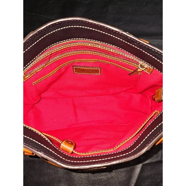 Dooney & Bourke Black Pebbled‎ Leather Lexington Shopper Tote Handbag Purse - Image 7