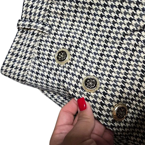 Zara Brown Houndstooth High Waist Women's Shorts Size:‎ S - Image 2