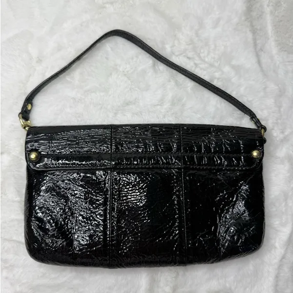 COACH Patent Leather Black Mini Purse Wristlet - Image 2