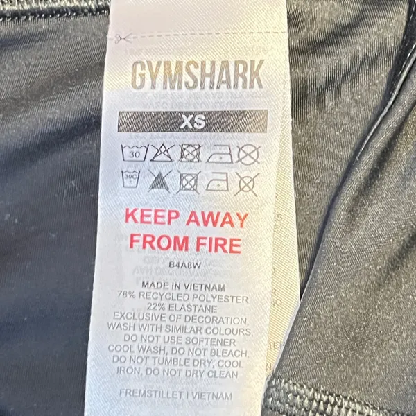 1213 | Gymshark Training High Waisted Biker Shorts‎ Pockets Black Women XS - Image 5