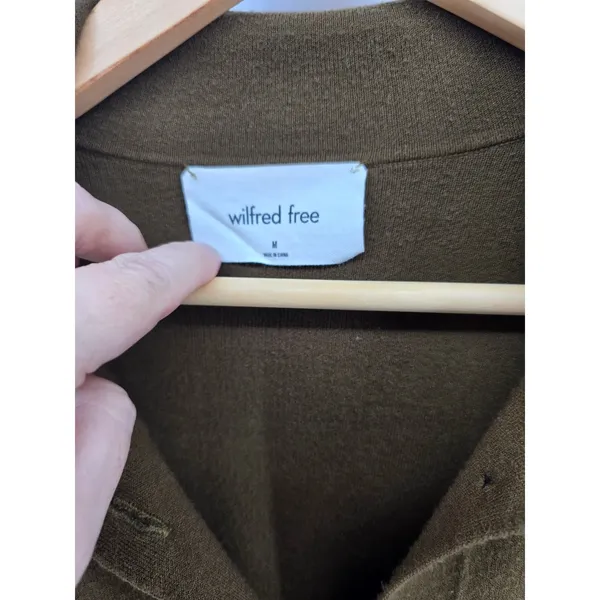 Wilfred Free Cardigan Women M Ganna Brown Button Down Knit EUC - Image 2