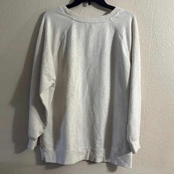 Wildfox Cream Pink Oversized Long Sleeve Sweatshirt - Image 3