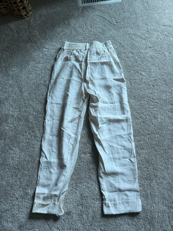 A New Day White Linen Blend Pants - Image 3