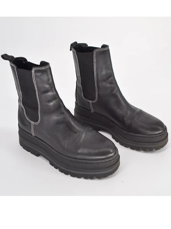Marc Fisher LTD Patrick Chelsea Lug Sole Boots Black Leather 8.5 - Image 6