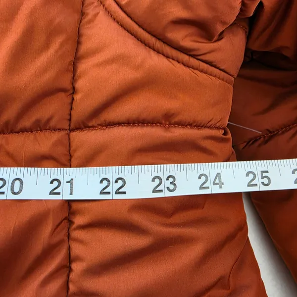 Zella Womens Rust Orange Quilted‎ Puffer Jacket Full Zip Size XL - Image 7