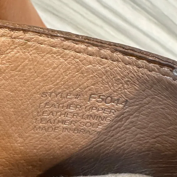 Madewell Boots Size 7.5 Tan Leather Billie‎ Ankle Stacked Heel Coastal Cowgirl - Image 5