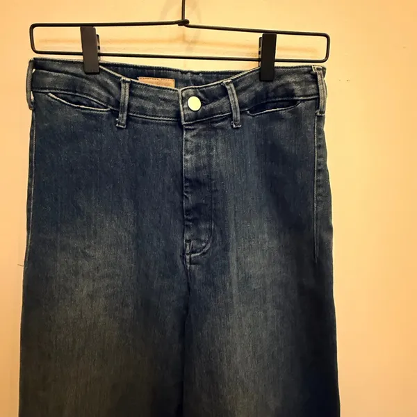 Pilcro The Skipper High-Rise Wide Leg Jeans‎ Darkish Indigo Wash Size 27 - Image 3