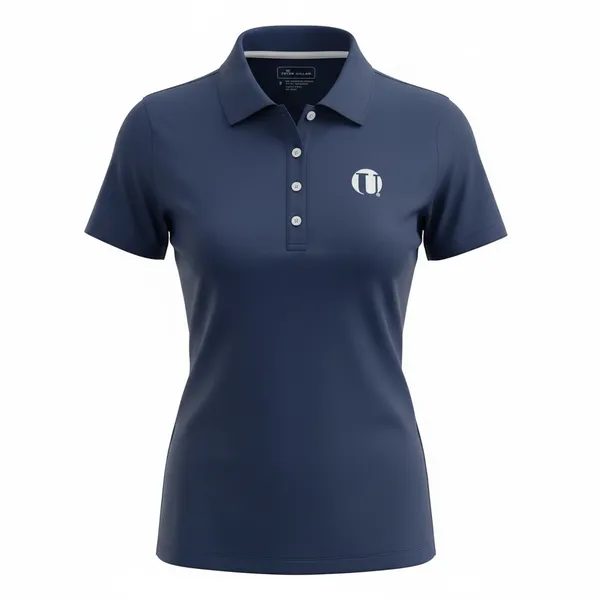 New Peter Millar Women's Navy Blue Sun Protection Performance Golf Polo - Image 3