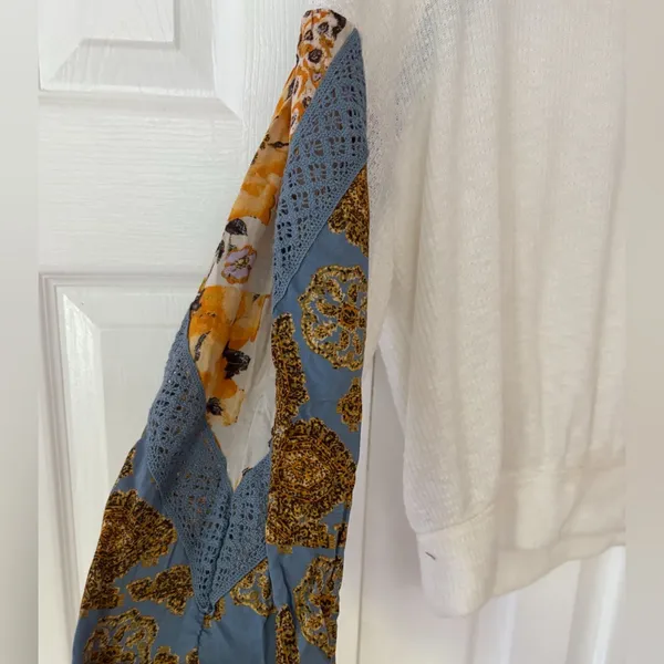 Free People Casual Clash Floral Balloon‎ Sleeves Size Small EUC - Image 8
