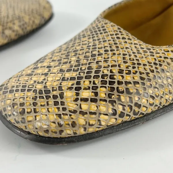 BCBG Vintage Y2K Snakeskin Print Embossed Leather Slingback Heels Shoe Women 8.5 - Image 10